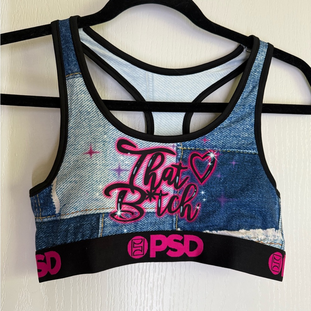PSD Blue and White Sports Bra